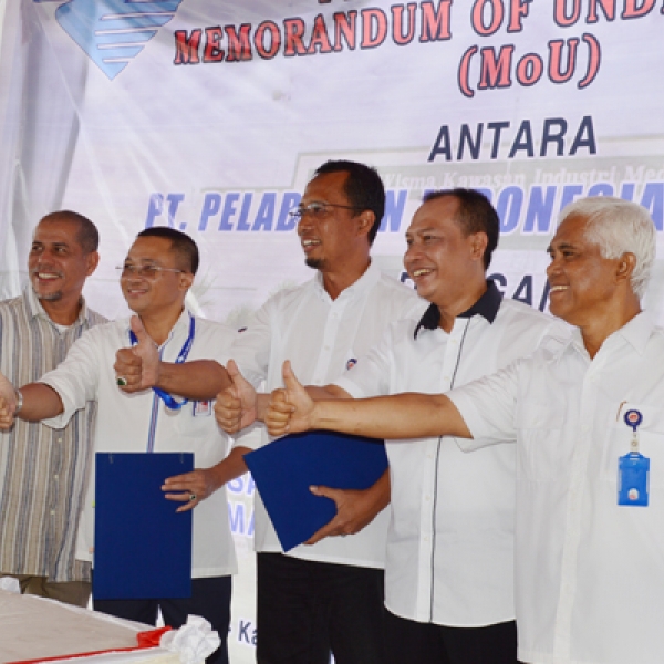 PT. KIM (Persero) Establish Cooperation with PT. Pelindo I (Persero) to Integrate Services Container