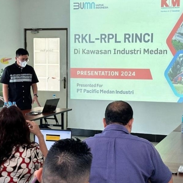 PT Kawasan Industri Medan served as a speaker in the Socialization of Detailed RKL-RPL Preparation held at PT Pacific Medan Industri.