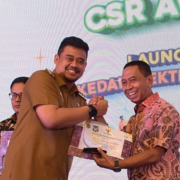 PT Kawasan Industri Medan participated in the CSR Award 2023 and the Launching of the Kedai Elektronik Medan (KEdan) Application