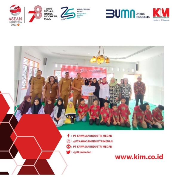 PT Kawasan Industri Medan, through its TJSL (Social and Environmental Responsibility) Program, collaborated with the Social Service of the North Sumatra Provincial Government to provide aid