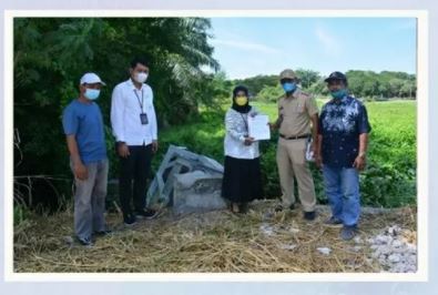 antuan Pembuatan Pintu Klep Air kepada Masyarakat Kelurahan Besar Martubung