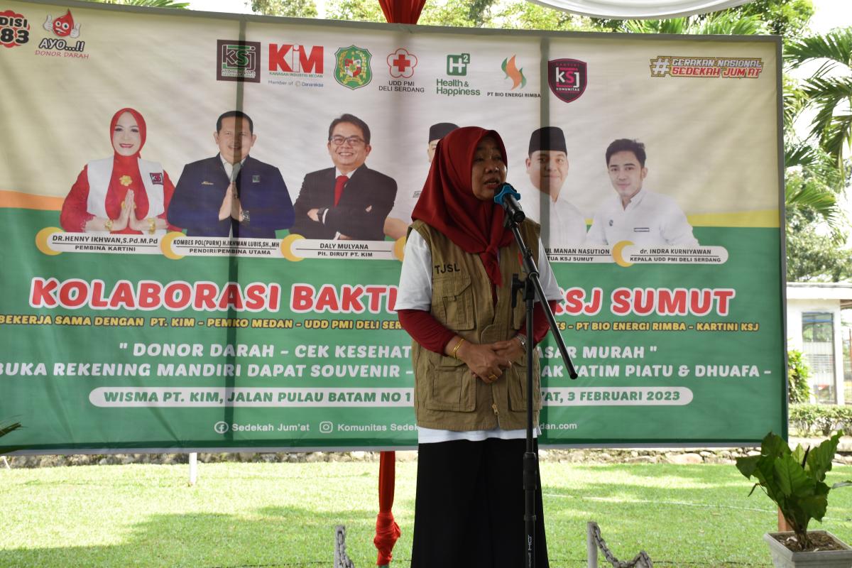 PT KIM collaborated with North Sumatra's KSJ, Kartini KSJ, Medan City Government, UDD PMI Deli Serdang,